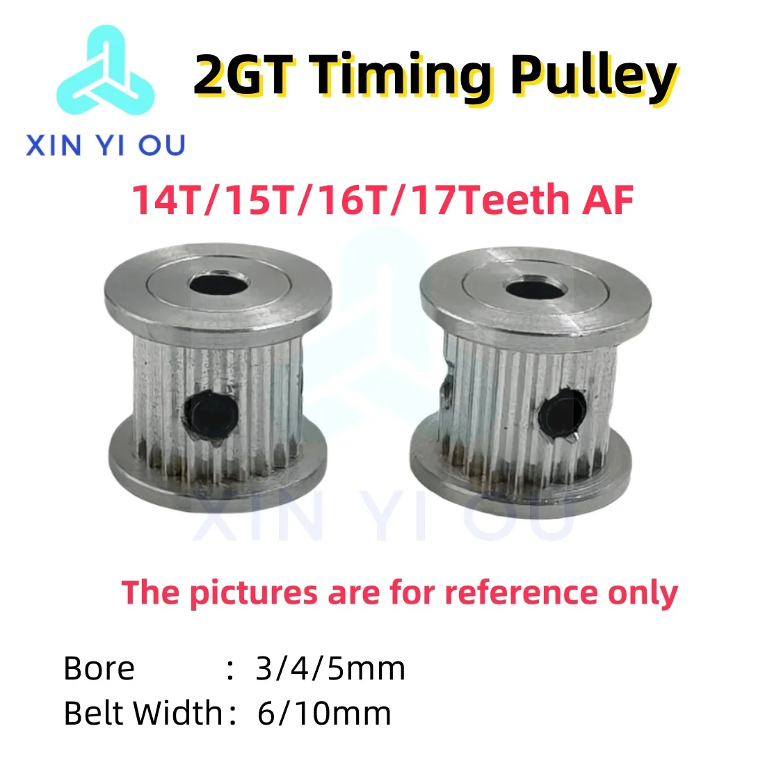 GT2 2GT шкив ГРМ 14T/15T/16T/17 зубьев