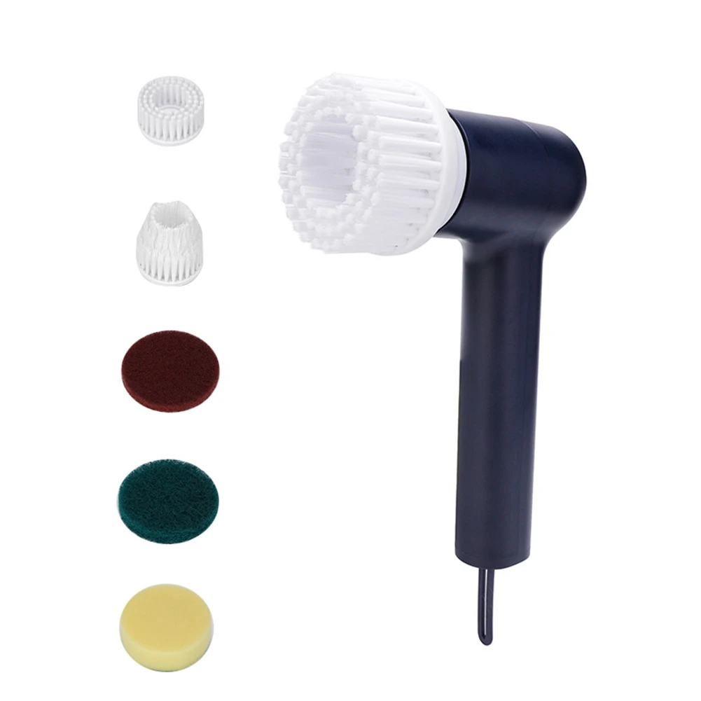 

Electric Spin Scrubber, Cordless Power Scrubber Cleaning Brush with 2 Rotating Speeds and 5 Brush Heads, Blue