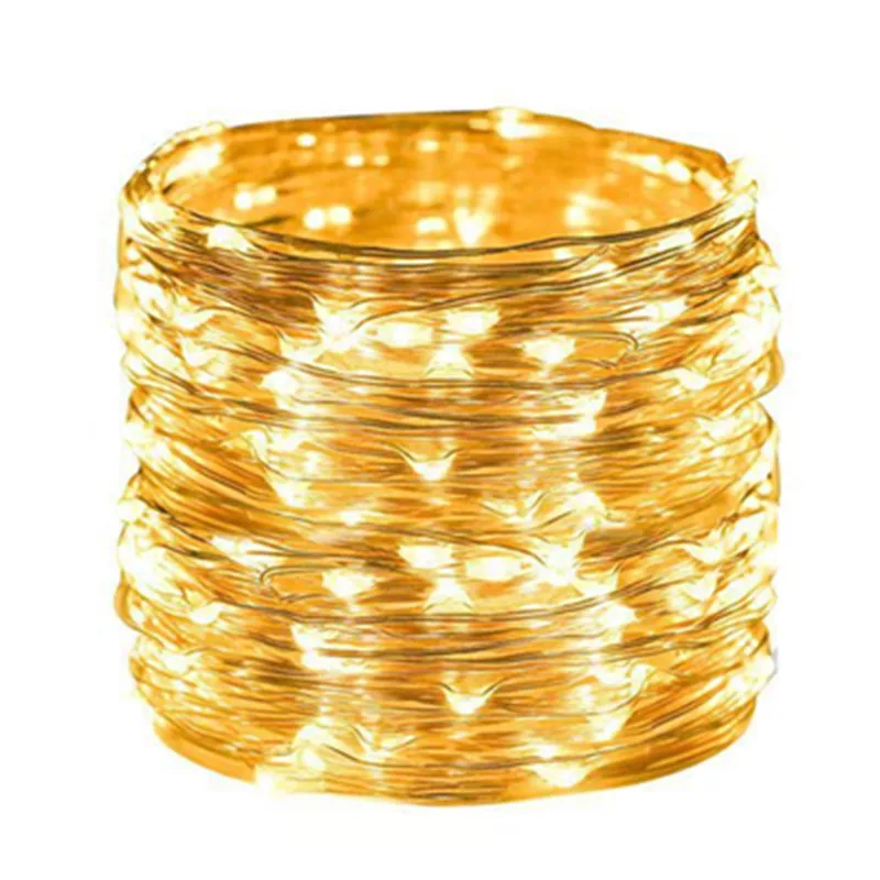 

СВЕТОДИОДНАЯ Гирлянда для свадьбы, вечеринки, праздничное освещение, освещение для сада, Сказочная лампа из медной проволоки, украшение для спальни на Рождество