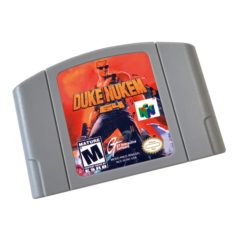 64-битный игровой картридж Duke Nukem для консоли в версии США и ЕС