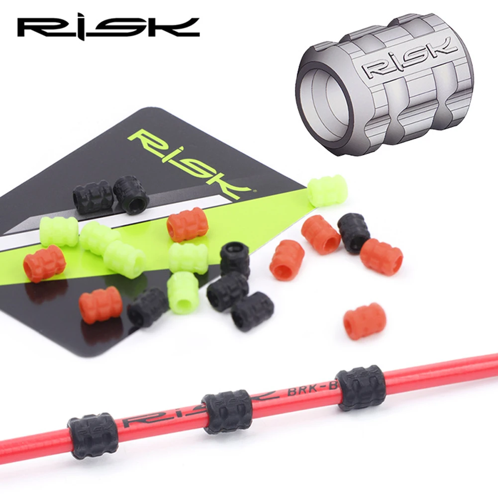 

20pcs Silicone Bicycle Outer Brake Gear Cable Wrap Bike Frame Protector Donut O-Rings For 4mm Derailleur/shifter Cable Bike Part
