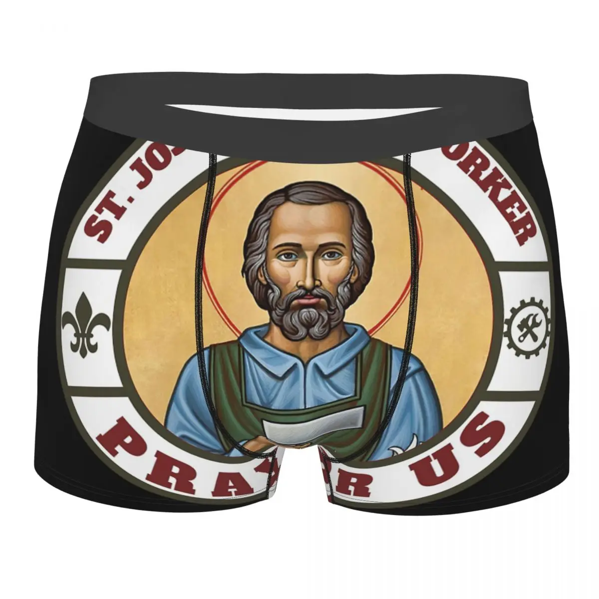 

Saint Joseph The Worker, San Giuseppe, St Joseph Underpants Breathbale Panties Male Underwear Print Shorts Boxer Briefs