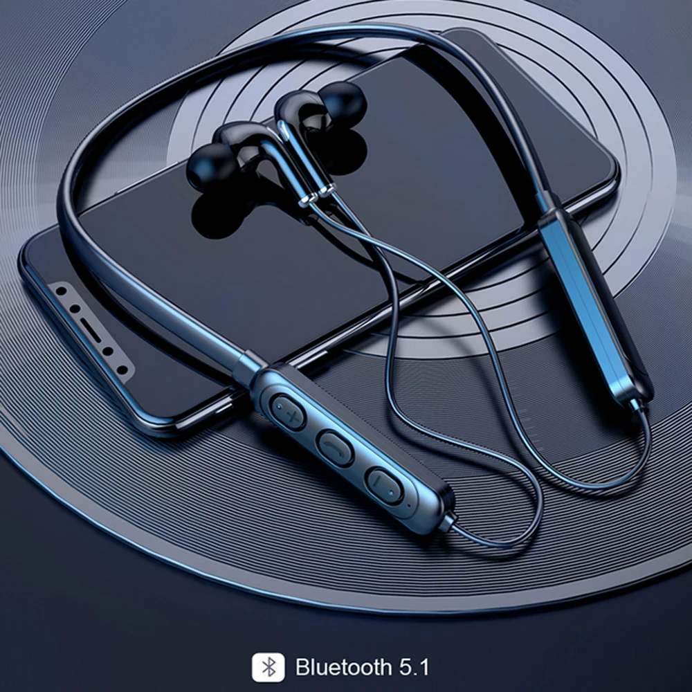 

Neckband Earphones Bluetooth 5.0 In-ear Running Headset IPX Waterproof Sport Earbuds Stereo Earpiece for IOS Xiaomi Samsung