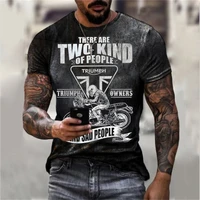 mens 3d printing t shirt 2022 summer rider motorcycle short sleeve round neck new mens t shirt fashion oversized casual top