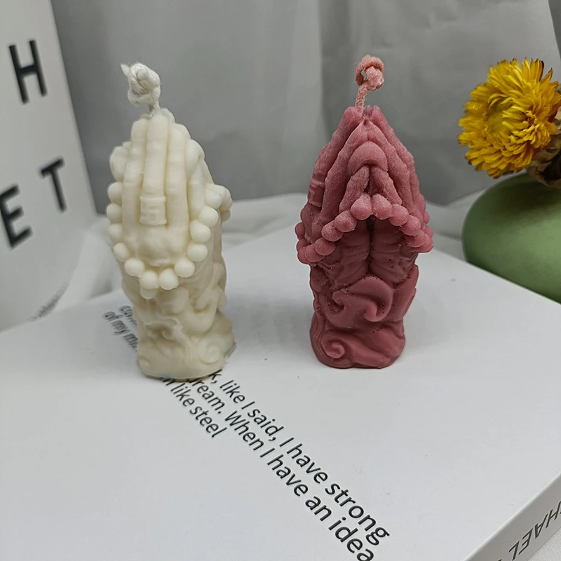 

Halloween Decoration Buddhist Praying hands Candle Mold Silicone Resin Epoxy Soap Mold Cooking Accessories Baking Cookie Mold