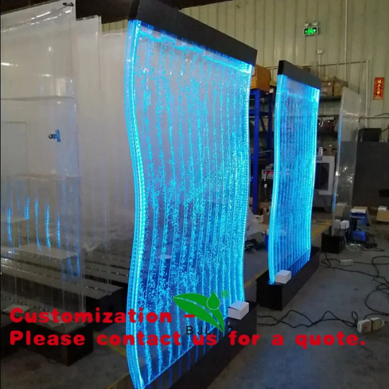 Фото Светодиодная S-образная LED-панель для аквариума, домашний декор, внутренний водопад, пузырьковая стена №1