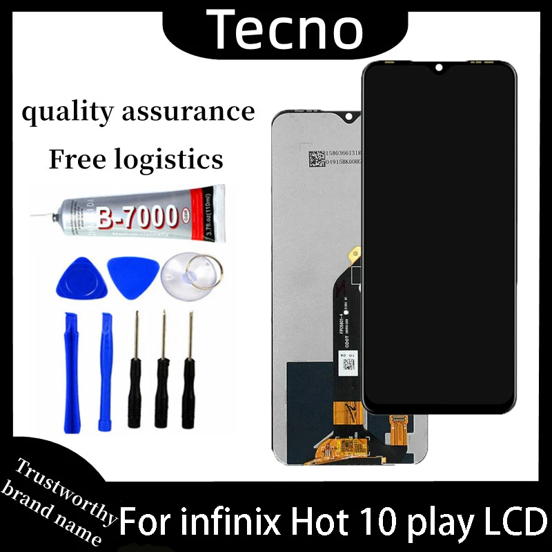 

6.82" Original For Infinix Hot 10 Play LCD Display Touch Screen Digitizer Assembly Repair Replacement Parts X688C X688B X688 LCD