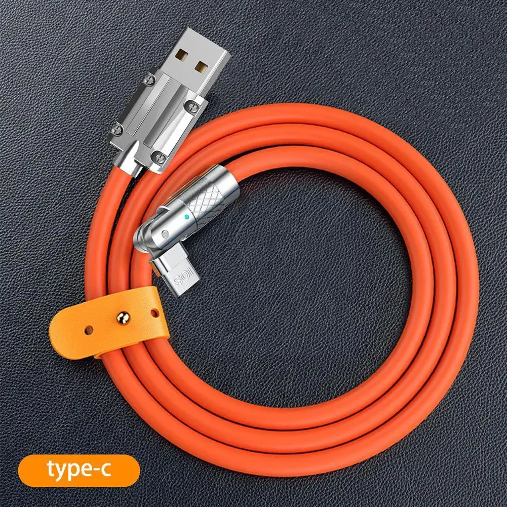 

Super Fast Charge Liquid Silicone Cable 120w 6a Type-c Charger Data Cable For Zinc Usb Bold Data Line M6n5