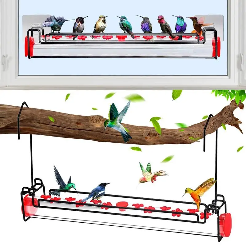 

Hummingbird Feeder Tube 18in Long Tube Bird Feeder Tube 2 In 1 Tree Hummingbird Feeder Easy To Hang Food Dispenser 12 Feeding
