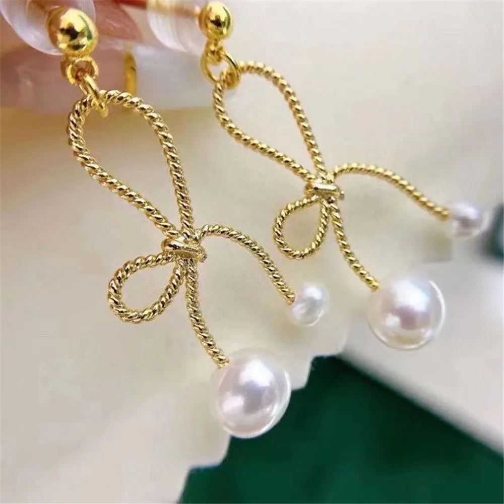 S925 Sterling Silver Pearl Beads Stud Earrings Setting Base Diy Jewelry Making Findings&Components