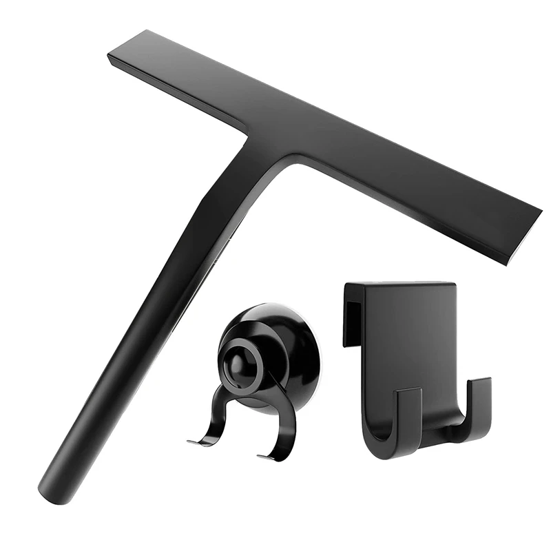 

Силиконовый скребок для душа с сердечником из нержавеющей стали-скребок для окон подходит для зеркал, ванных комнат, плитки и т. д.