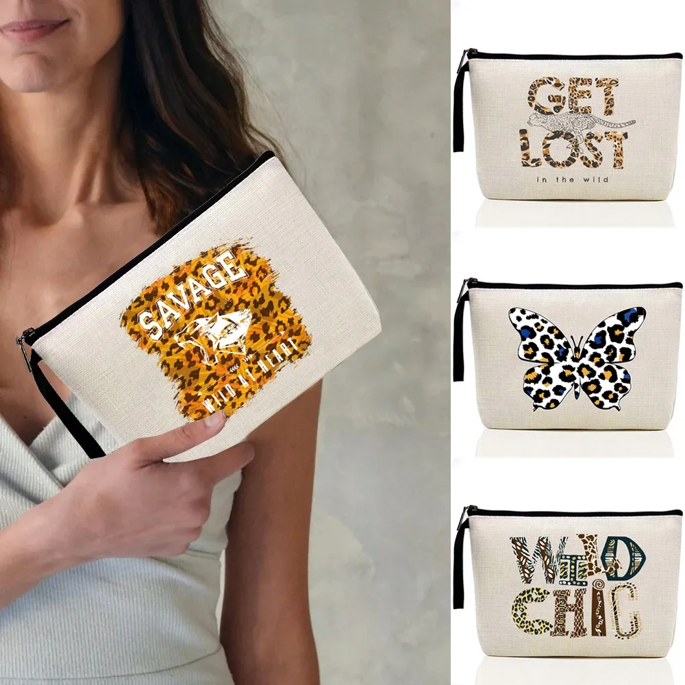 

Fashion Multifunctional Women Cosmetic Bag Wild Print Environmentally Friendly Travel Bags High Quality Lady Makeup Bags