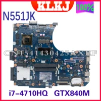 dinzi n551jk original motherboard is for n551jx n551jw g551jm g551jx notebook motherboard i7 4720hq gtx860m 100 working well