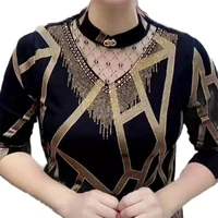 high end temperament cover belly slimming bottoming shirt women newt shirt autumn winter long sleeved fashion western mother top