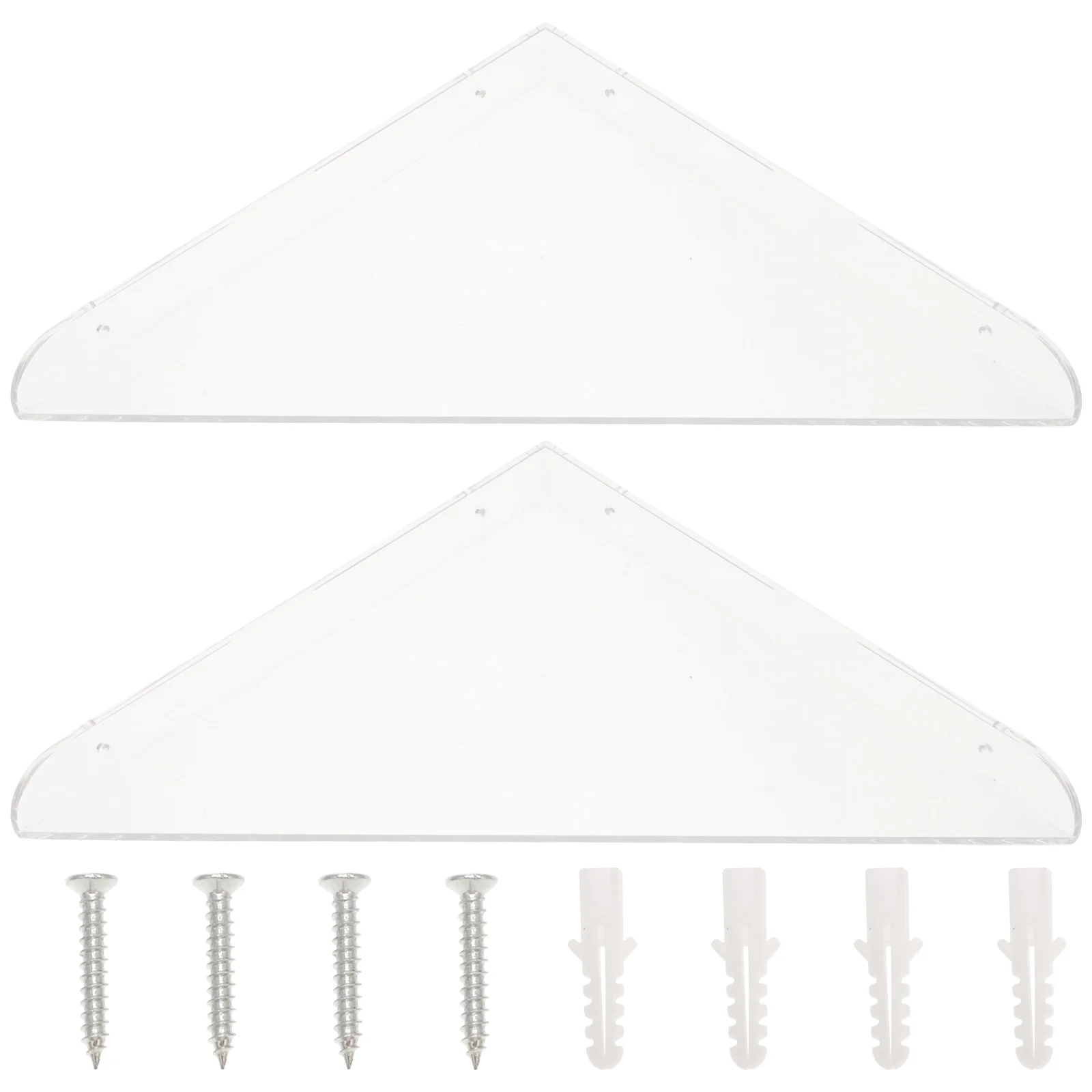 

Corner Shower Shelf Holder Display Wall Triangle Storage Rack Plastic Shelves Mounted Bathroom