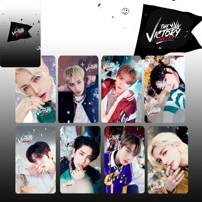 

8 шт./компл. оптовая продажа Kpop Photocard Stray Kids новый альбом THE VICTORY Lomo Card печать открыток постер картина Поклонники подарки коллекция