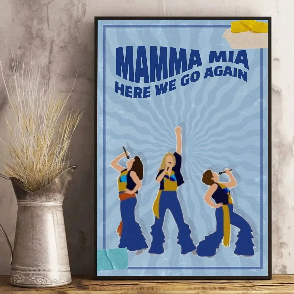 MAMMA MIA Poster Kraft Club Bar Paper Vintage Wall Art Painting Bedroom Study Big Szie Stickers