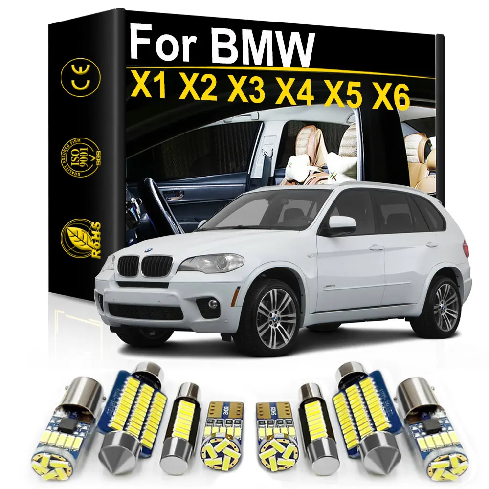 Внутренние светодиодные лампы для BMW X1 E84 F48 X2 F39 X3 E83 F25 X4 F26 X5 E53 E70 F15 F85 X6 E71 E72