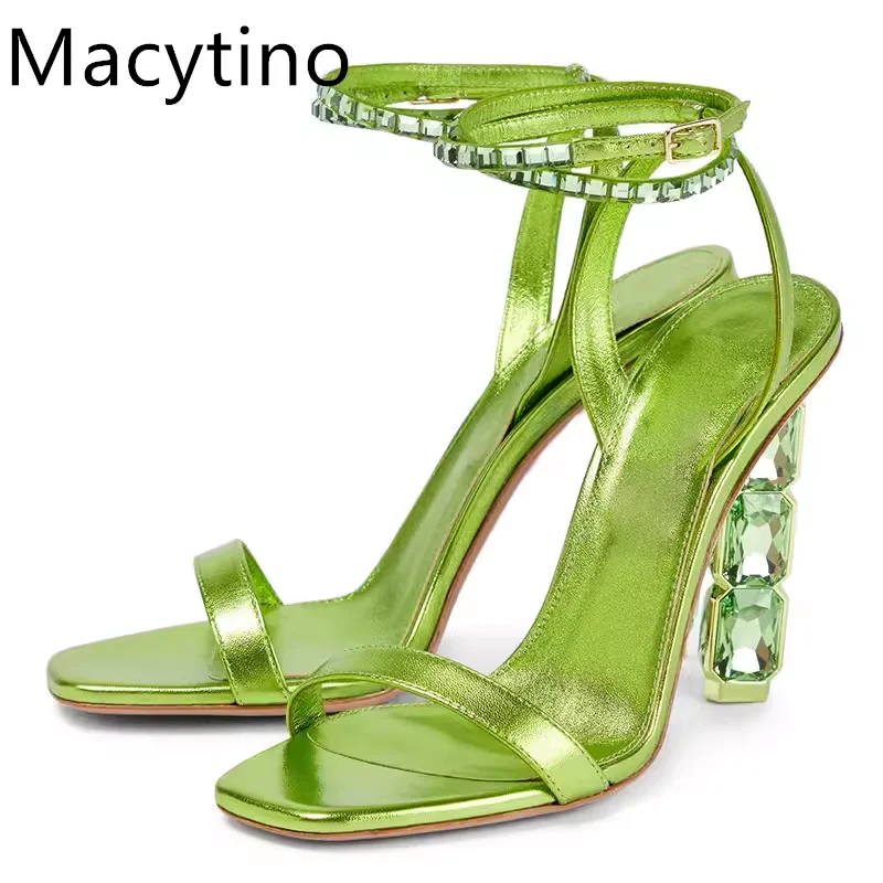 Прямые сандалии на высоком каблуке в европейском и американском стиле женские