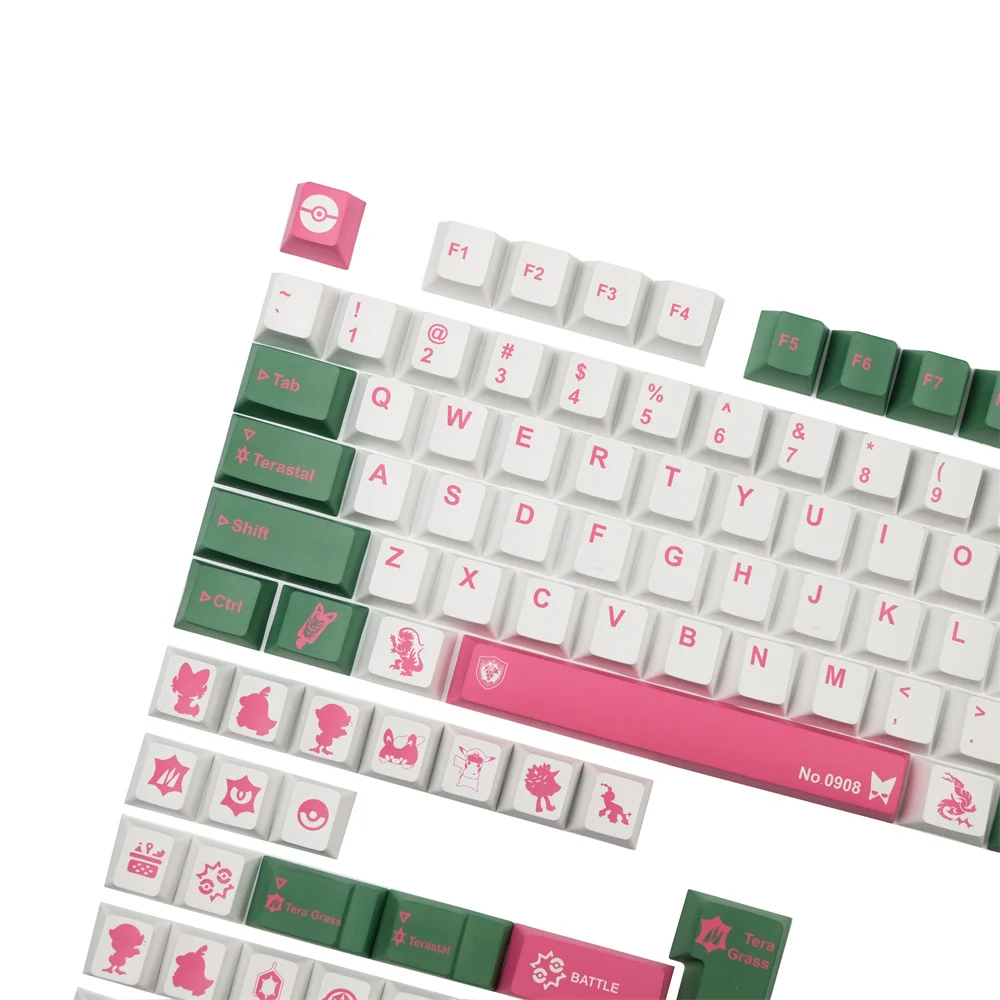 Колпачки для клавиатуры с 142 клавишами на заказ красные зеленые английские