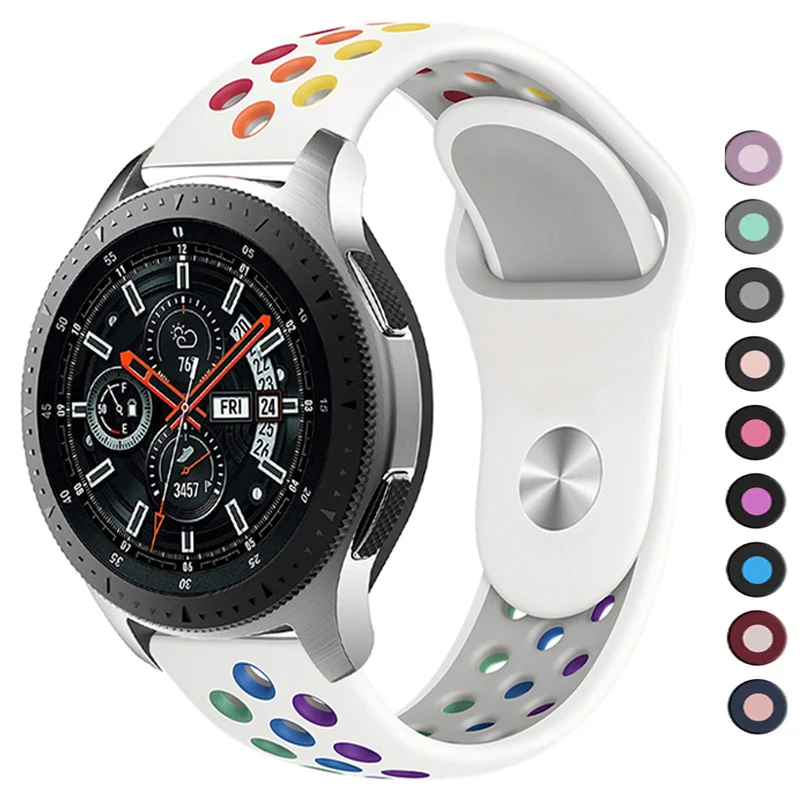 20mm 22mm Silicone Strap For Samsung Galaxy 4 46mm 42mm 4 5 Active 2 Gear S3 Sports bracelet band Huawei watch GT 2 2e pro strap