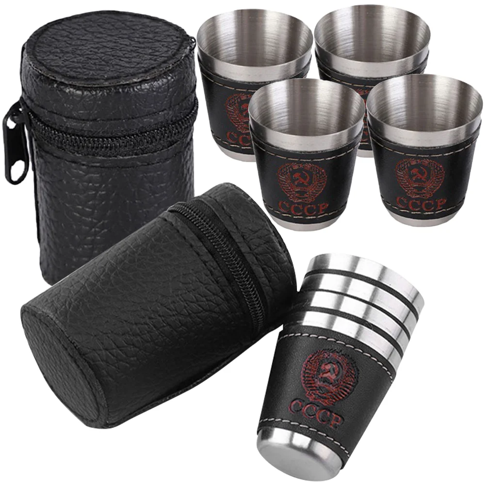 

Glasses Metal Cup Cups Shot Drinking Camping Stainless Steel Pint Beer Tumblers Martini Drink Water Tall Stackable Cocktail