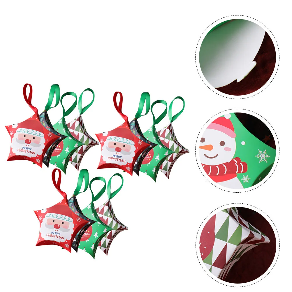 

12Pcs Christmas Gift Box Adorable Christmas-themed Creative Pack Storage Box for Gift Present Snack