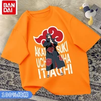 bandai anime boy naruto short sleeve 2022 summer childrens cotton t shirt handsome cartoon print loose casual top