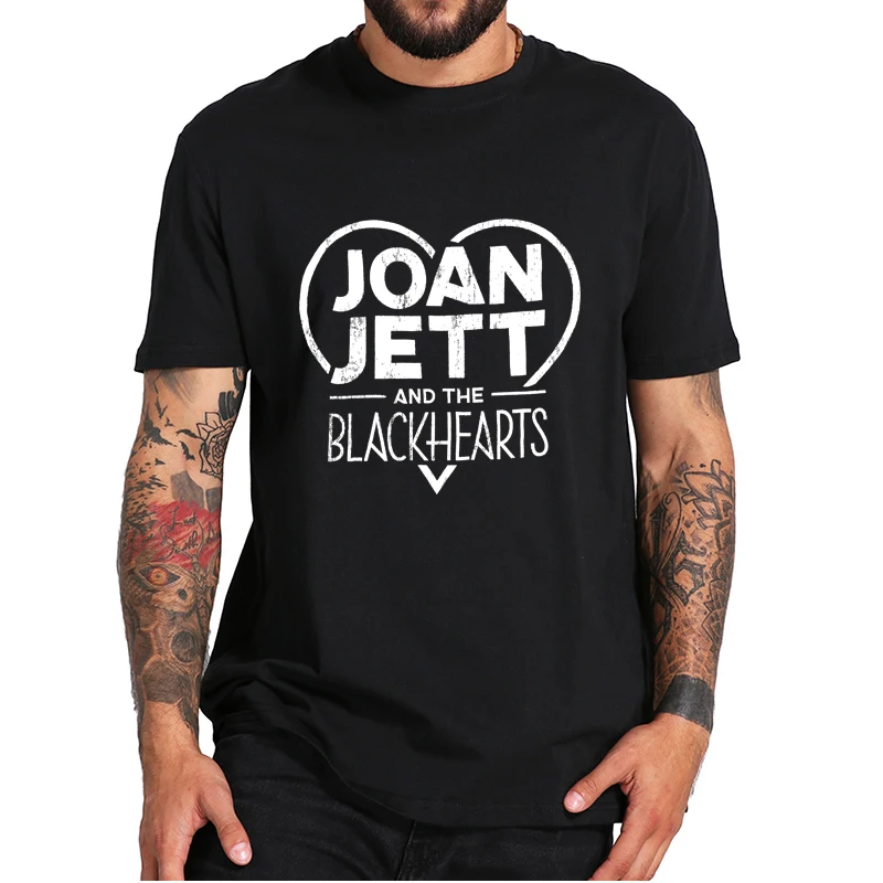 

Joan-Jett And The Blackhearts T-Shirt Retro 80s Rock Band Classic Summer Tee Tops Short Sleeves 100% Cotton Gift For Fans