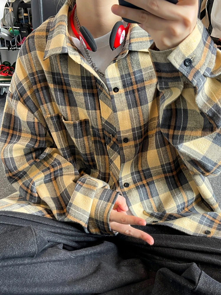 Корейские модные рубашки Sle летняя мужская и женская рубашка в стиле ретро