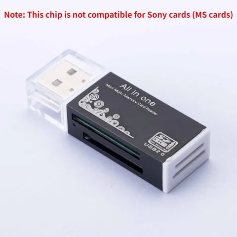 Многофункциональный Micro USB 2,0 кардридер для карт Micro SD SDHC TF M2 MMC MS PRO DUO