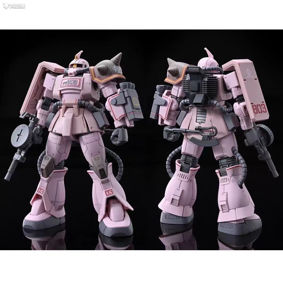 Фото Бандай PB HG 1/144 MS-06D Заку Дисерт Тип Розовая Пантера Форс, фигурка персонажа из аниме, мобильный костюм Гандам, игрушки для мальчиков. №2
