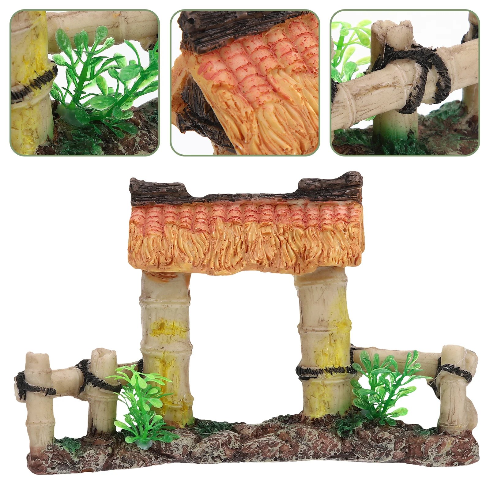 

Gate Resin Model Landscaping Decor for Fish Tank Aquarium Sand Table