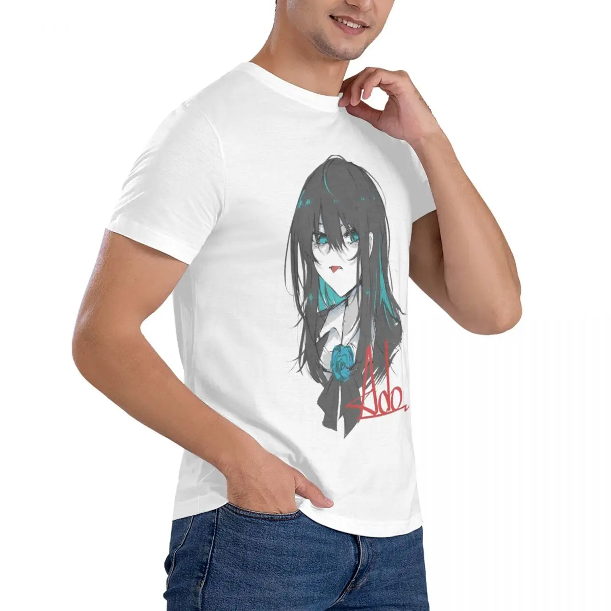 Goth Jrock Anime T-Shirt Unisex Cotton Clothing Casual Ado O-neck Short Sleeve
