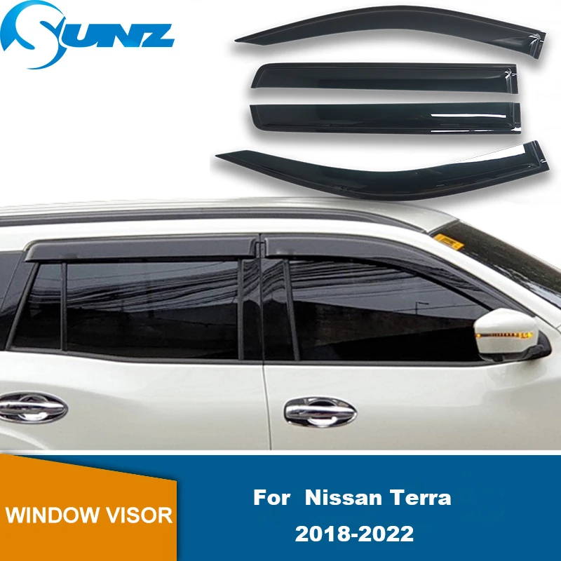 Weathershilds For Nissan Terra 2018 2019 2020 2021 2022 Side Window Deflector Visor Vent Wind Shields Sun Rain Guards SUNZ