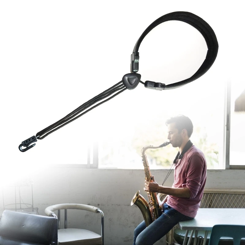 Мягкий шейный ремень для саксофона из искусственной кожи регулируемый удобные