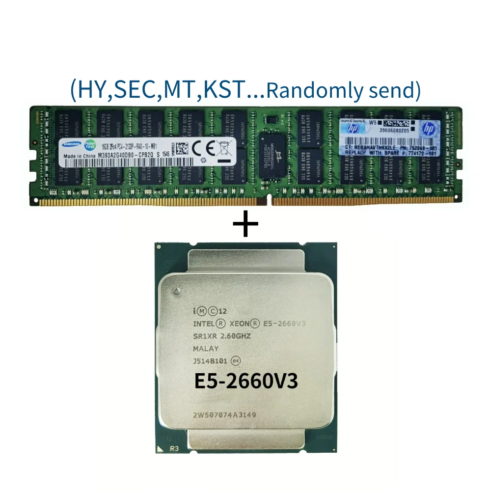 

DDR4 16G Server ram 2133Mhz with E5-2660v3 2.6GHz 25M 10 Core 20 Thread 105w LGA 2011-3 Processor Server memory