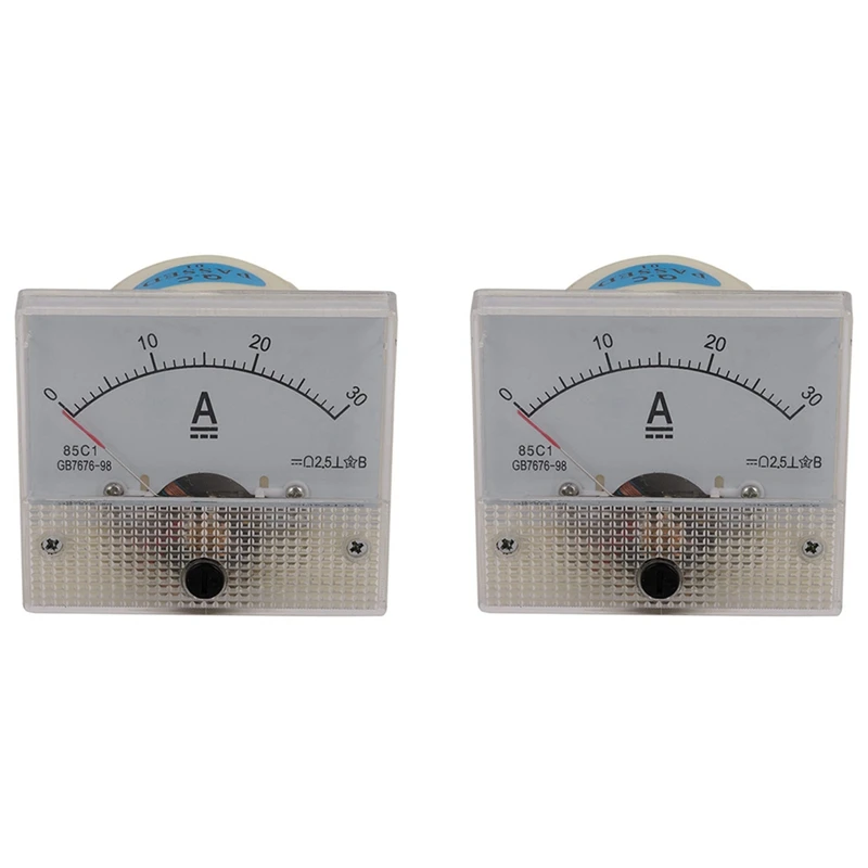 

2X 85C1-A Dc Analog Ampere Meter Panel Meter Gauge 30A Amp Gauge Current Mechanical Ammeters