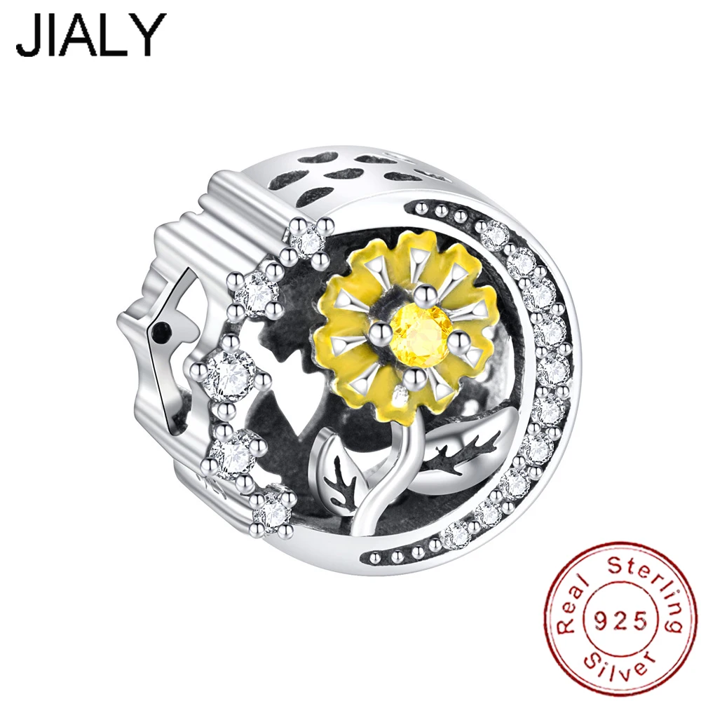 

Эмалированный желтый подсолнух из серебра 925 пробы