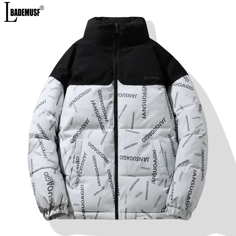 

Мужской Классический пуховик, повседневная брендовая однотонная теплая куртка с воротником-стойкой, Осень-зима