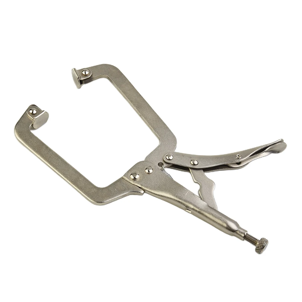 

9" Inch C Clamp Weld Clip Woodwork Fix Plier Pincer Tong Tenon Grip Vise Swivel Pad Locator Alloy Hand Tool for Wood Working