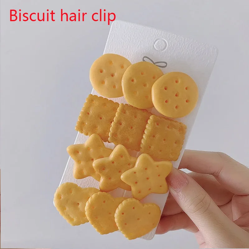 

2023 Cute girls hair clip Cookie shape hairpin hair accessories children Hairpins headwear cartoon hair bands Hairpin Headdress