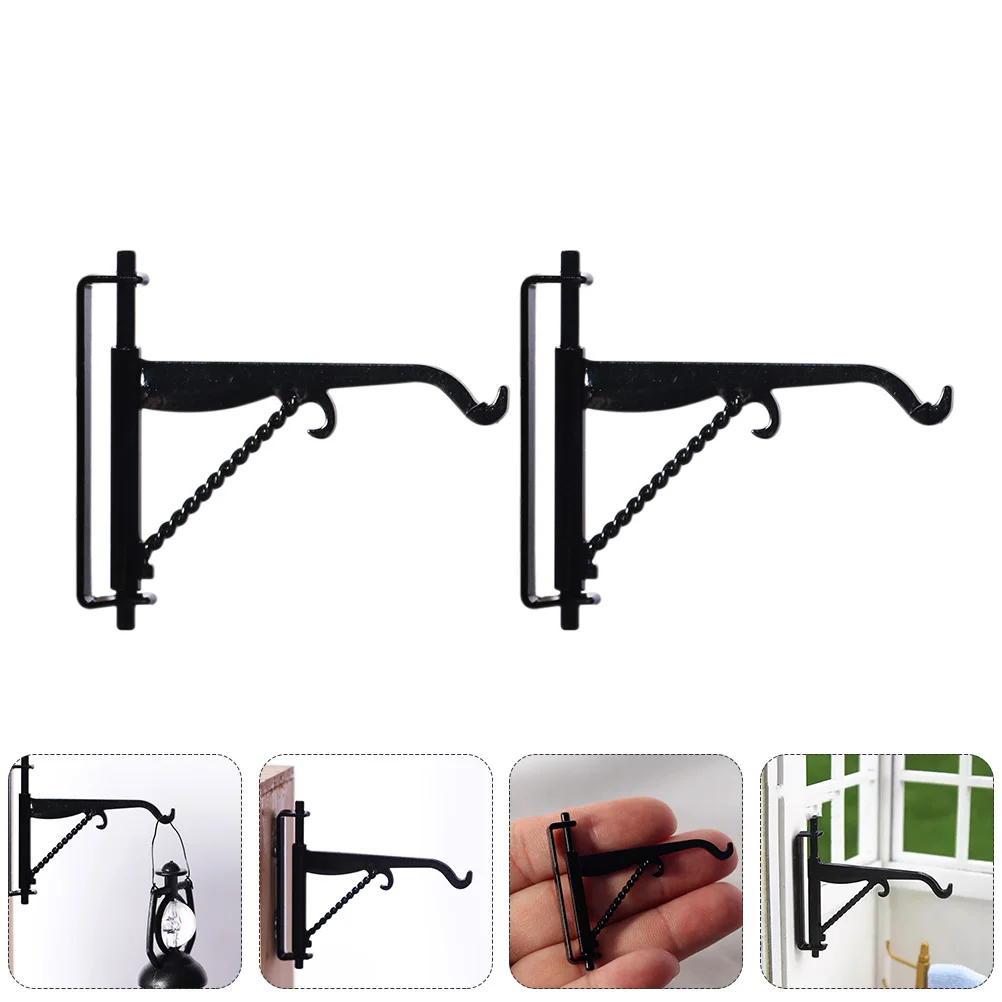 

4Pcs Mini Hooks Miniature Hooks Lovely Small House Accessories