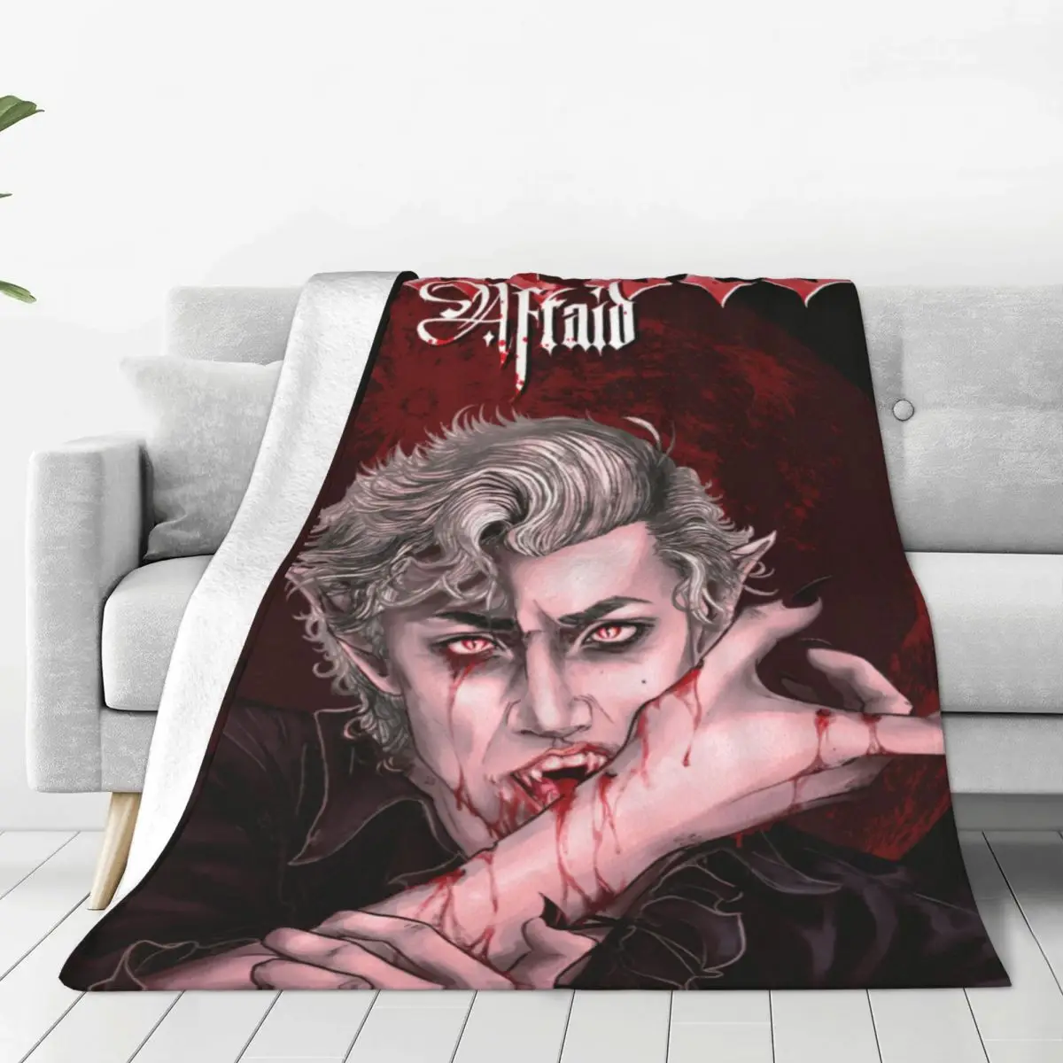 

Baldur's Gate 3 Astarion Super Warm Blanket Blood Horror Game Travelling Throw Blanket Spring Flannel Bedspread Sofa Bed Cover