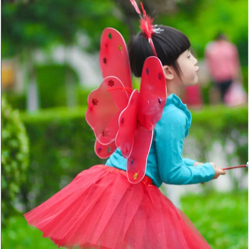 Новые детские светящиеся крылья бабочки стоячие игрушки двухслойные