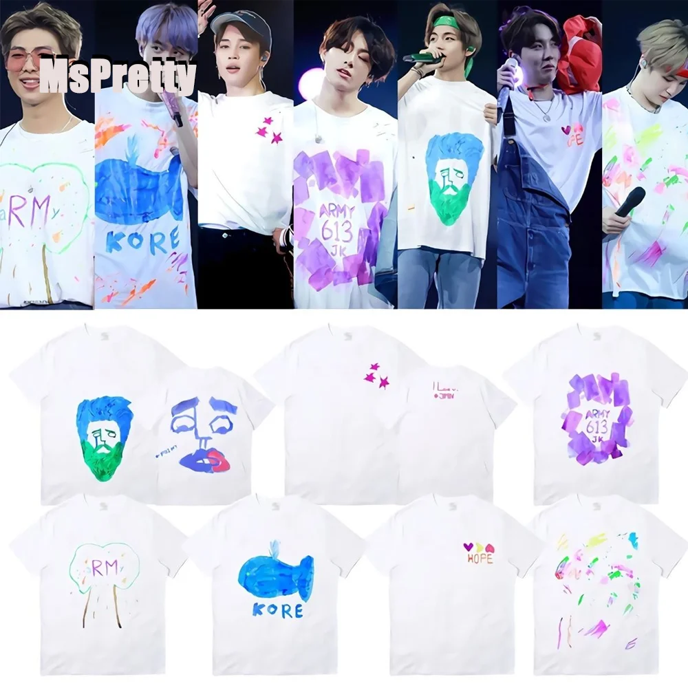 MsPretty-Camiseta Harajuku k-pop para mujer, camisa KPOP Bangtan para mujer, JIMIN JIN SUGA V JUNGKOOK, camisetas para mujer