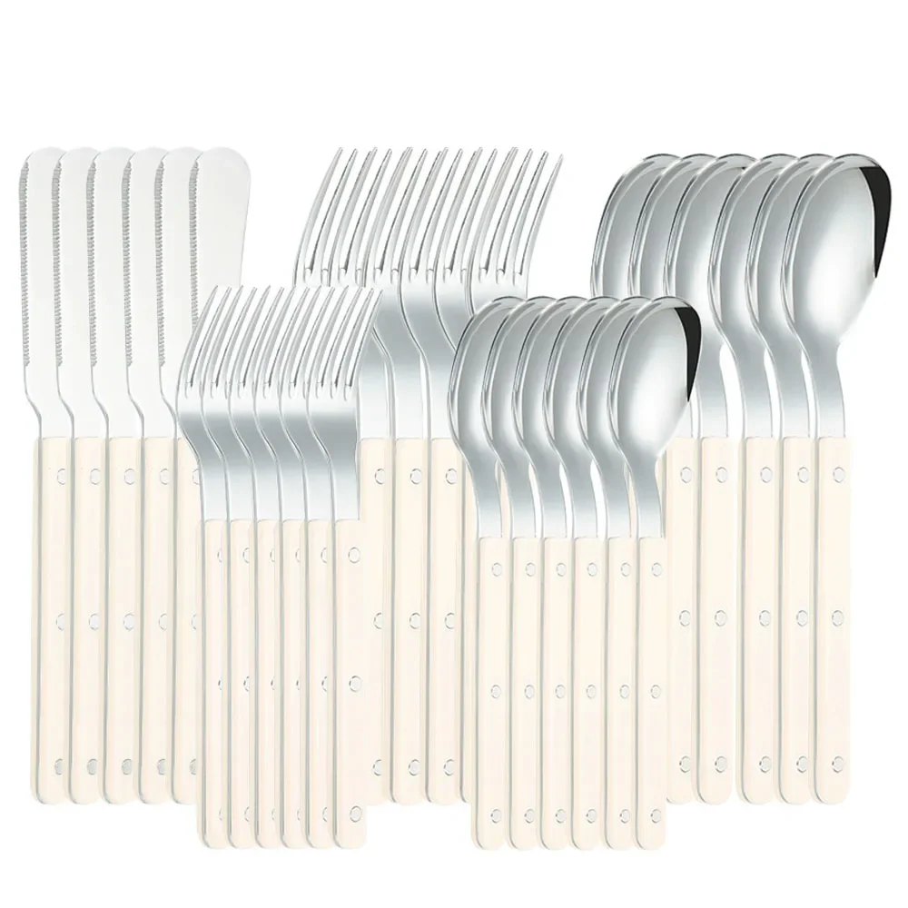 

Набор столовых приборов AJOYOUS из 30 предметов зелёного цвета