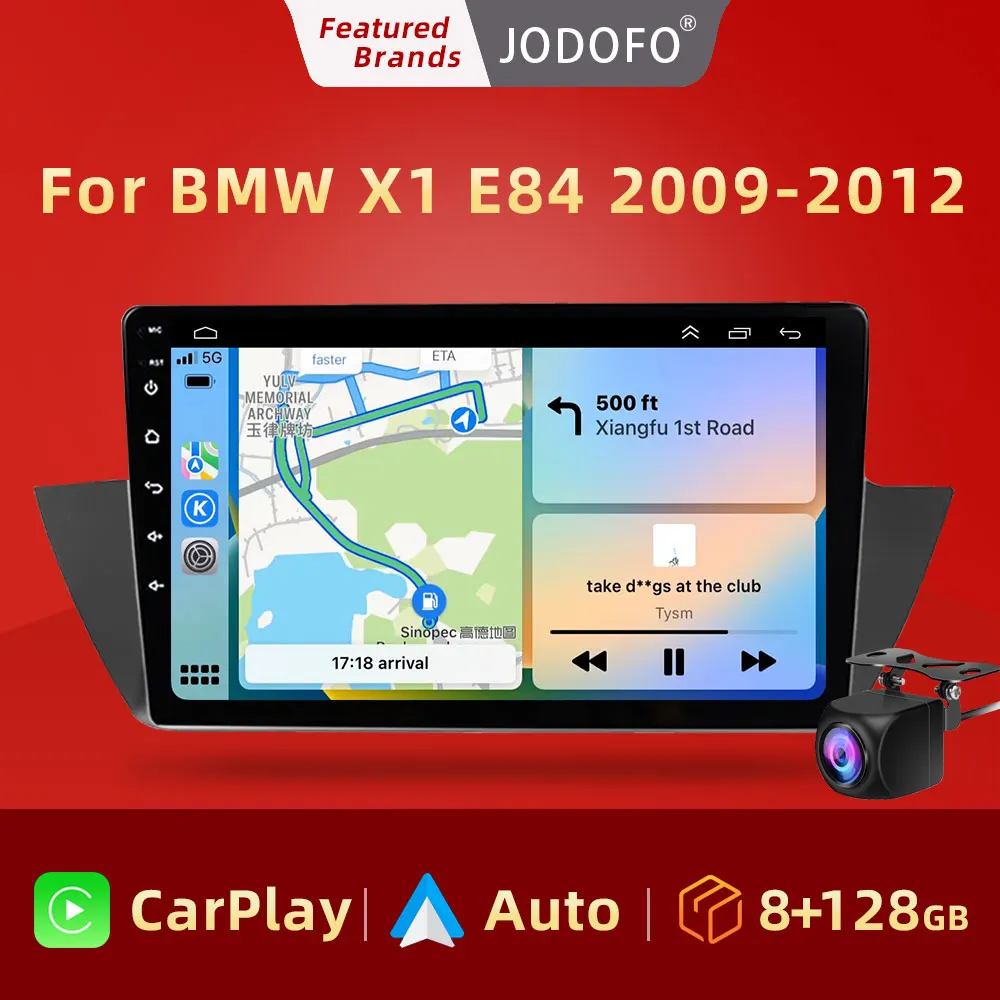 Jodofo Android 11 для BMW X1 E84 2009-2012 Мультимедийный плеер Авто Радио GPS Carplay 4G WiFi DSP Bluetooth
