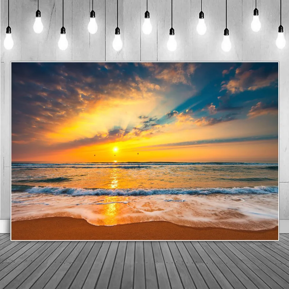 

Sunsetting Dense Dark Clouds Ebb Tides Ocean Photography Backgrounds Summer Seaside Dusk Scenery Backdrops Photographic Portrait