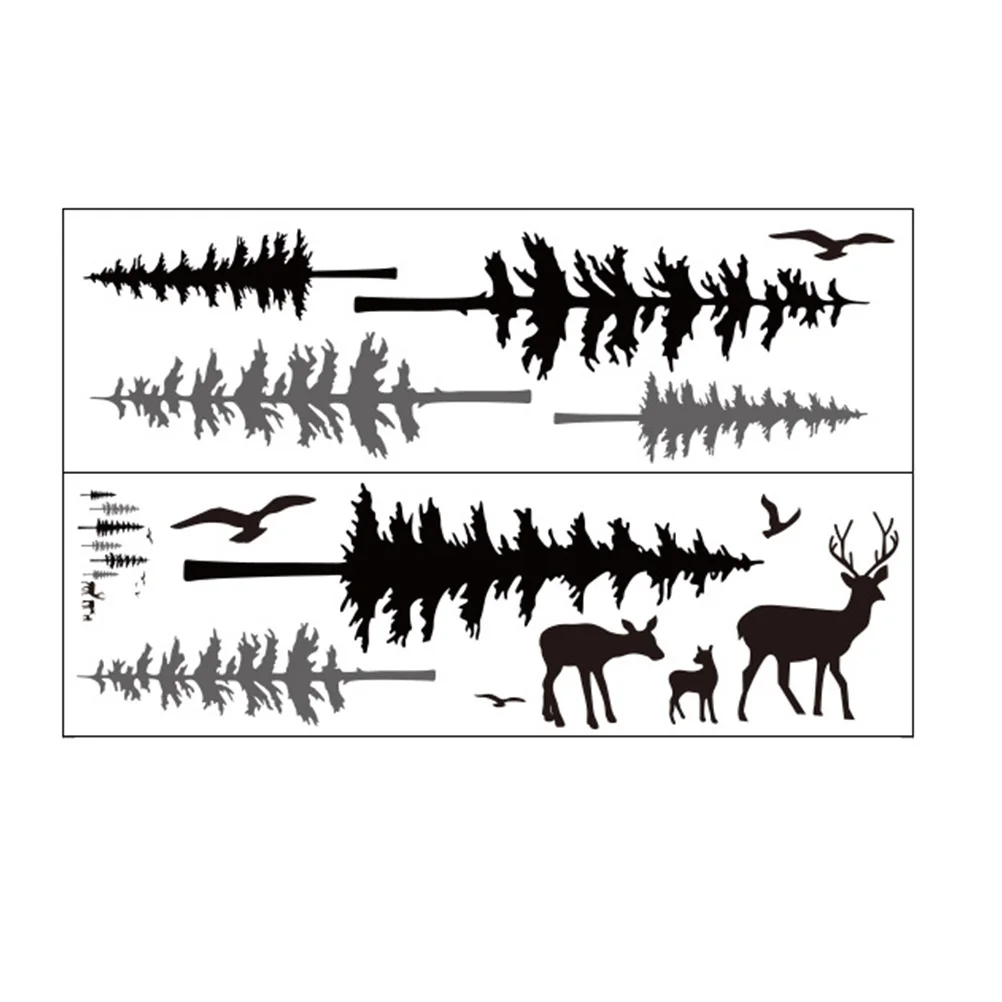 

Wall Animal Decal Decals Decor Sticker Woodland Nursery Stickers Tree Kids Wild Animals Pine Reindeer Zoo Decorationwallpaper